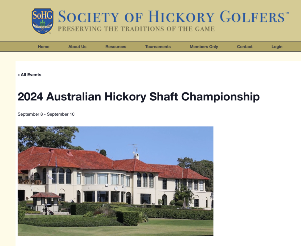 2024 Australian Hickory Shaft Championship 2024 Australian Hickory Shaft Championship